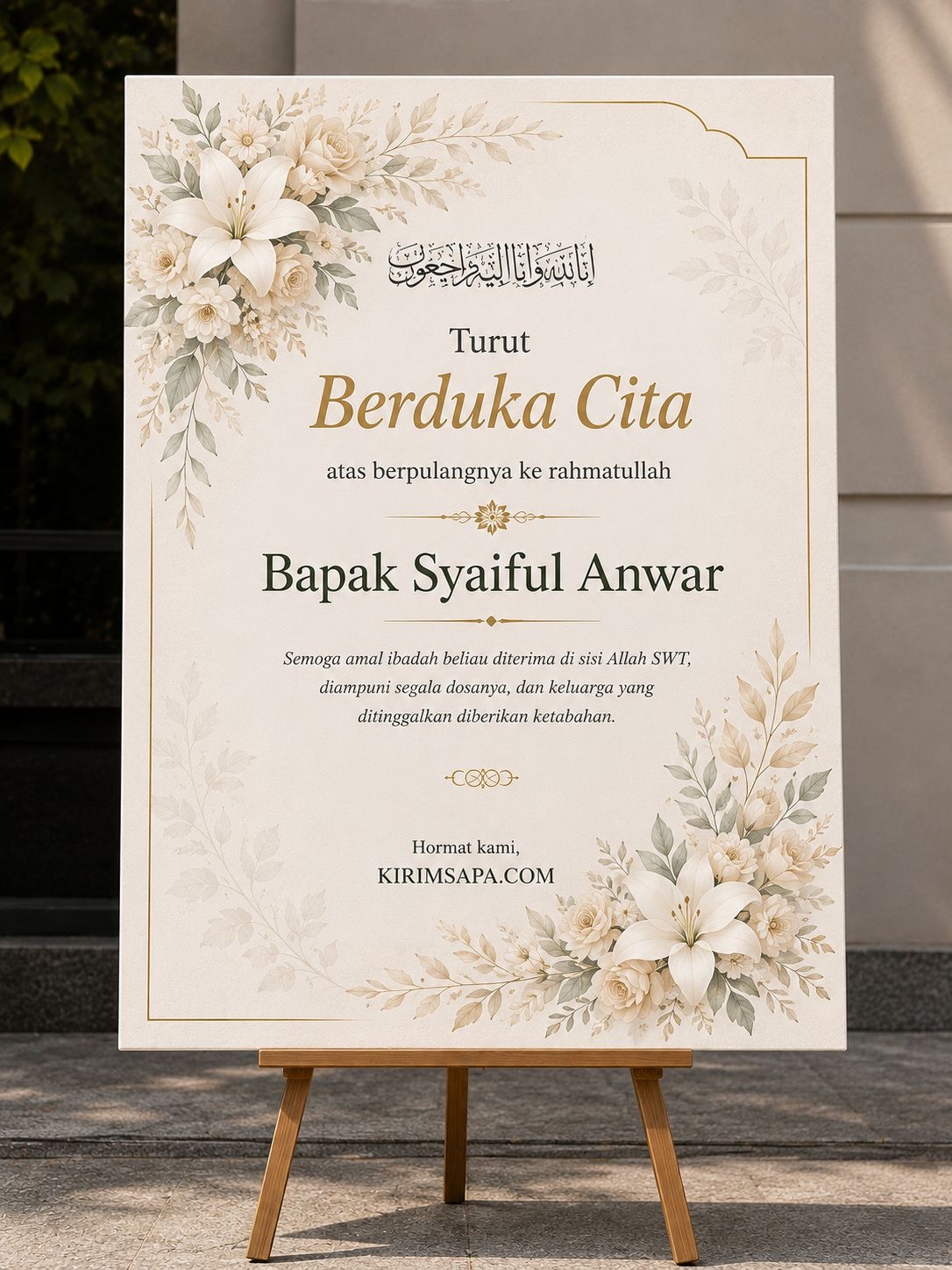 Papan Bunga Duka Cita